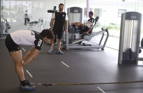 Durante o treino desta manh no CT Joaquim Grava, no Parque Ecolgico do Tiete. O prximo jogo da equipe ser quarta-feira, dia 27/03, contra a Penapolense, no Pacaembu, jogo vlido pela 15 rodada do Campeonato Paulista 2013