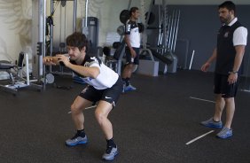 Durante o treino desta manh no CT Joaquim Grava, no Parque Ecolgico do Tiete. O prximo jogo da equipe ser quarta-feira, dia 27/03, contra a Penapolense, no Pacaembu, jogo vlido pela 15 rodada do Campeonato Paulista 2013