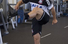 Durante o treino desta manh no CT Joaquim Grava, no Parque Ecolgico do Tiete. O prximo jogo da equipe ser quarta-feira, dia 27/03, contra a Penapolense, no Pacaembu, jogo vlido pela 15 rodada do Campeonato Paulista 2013