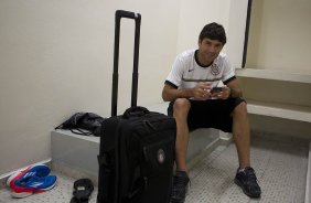 Nos vestiários antes da partida entre Corinthians x Penapolense realizada esta noite no estádio do Pacaembu, jogo válido pela 15ª rodada do Campeonato Paulista de 2013