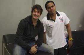 Nos vestiários antes da partida entre Corinthians x Penapolense realizada esta noite no estádio do Pacaembu, jogo válido pela 15ª rodada do Campeonato Paulista de 2013