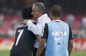 Durante a partida entre São Paulo x Corinthians realizada esta tarde no estádio do Morumbi, jogo válido pela 16ª rodada do Campeonato Paulista de 2013