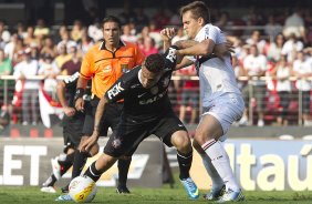 Durante a partida entre São Paulo x Corinthians realizada esta tarde no estádio do Morumbi, jogo válido pela 16ª rodada do Campeonato Paulista de 2013