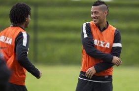 Durante o treino desta manh no anexo ao estdio El Campn, na cidade de Bogota, Colmbia. O prximo jogo da equipe ser amanh, quarta-feira, dia 03/04, contra o Millonarios, da Colmbia, no estdio El Campn, em Bogota, jogo de volta vlido pela Copa Libertadores da Amrica 2013