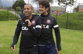 Durante o treino desta manh no anexo ao estdio El Campn, na cidade de Bogota, Colmbia. O prximo jogo da equipe ser amanh, quarta-feira, dia 03/04, contra o Millonarios, da Colmbia, no estdio El Campn, em Bogota, jogo de volta vlido pela Copa Libertadores da Amrica 2013