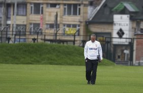 Durante o treino desta manh no anexo ao estdio El Campn, na cidade de Bogota, Colmbia. O prximo jogo da equipe ser amanh, quarta-feira, dia 03/04, contra o Millonarios, da Colmbia, no estdio El Campn, em Bogota, jogo de volta vlido pela Copa Libertadores da Amrica 2013