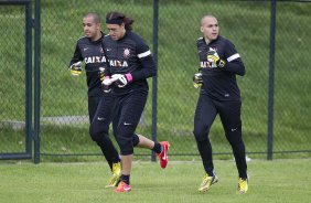 Durante o treino desta manh no anexo ao estdio El Campn, na cidade de Bogota, Colmbia. O prximo jogo da equipe ser amanh, quarta-feira, dia 03/04, contra o Millonarios, da Colmbia, no estdio El Campn, em Bogota, jogo de volta vlido pela Copa Libertadores da Amrica 2013