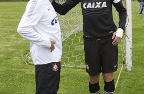 Durante o treino desta manh no anexo ao estdio El Campn, na cidade de Bogota, Colmbia. O prximo jogo da equipe ser amanh, quarta-feira, dia 03/04, contra o Millonarios, da Colmbia, no estdio El Campn, em Bogota, jogo de volta vlido pela Copa Libertadores da Amrica 2013