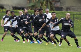 Durante o treino desta manh no anexo ao estdio El Campn, na cidade de Bogota, Colmbia. O prximo jogo da equipe ser amanh, quarta-feira, dia 03/04, contra o Millonarios, da Colmbia, no estdio El Campn, em Bogota, jogo de volta vlido pela Copa Libertadores da Amrica 2013