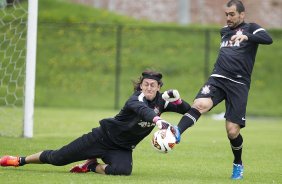 Durante o treino desta manh no anexo ao estdio El Campn, na cidade de Bogota, Colmbia. O prximo jogo da equipe ser amanh, quarta-feira, dia 03/04, contra o Millonarios, da Colmbia, no estdio El Campn, em Bogota, jogo de volta vlido pela Copa Libertadores da Amrica 2013