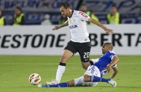 Durante a partida entre Millonarios/Colmbia x Corinthians/Brasil, realizada esta noite no estdio El Campn, em Bogota, jogo da volta da fase de classificao da Copa Libertadores de Amrica 2013