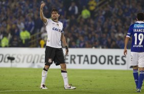 Durante a partida entre Millonarios/Colômbia x Corinthians/Brasil, realizada esta noite no estádio El Campín, em Bogota, jogo da volta da fase de classificação da Copa Libertadores de América 2013
