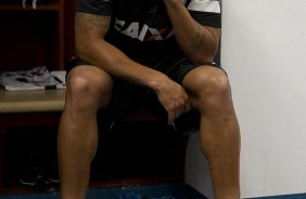 Nos vestiários antes da partida entre Millonarios/Colômbia x Corinthians/Brasil, realizada esta noite no estádio El Campín, em Bogota, jogo da volta da fase de classificação da Copa Libertadores de América 2013