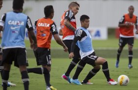 Durante o treino desta tarde no CT Joaquim Grava, no Parque Ecolgico do Tiete. O prximo jogo da equipe ser domingo, dia 07/04, contra o So Bernardo, no Pacaembu, jogo vlido pela 17 rodada do Campeonato Paulista 2013