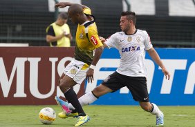 Durante a partida entre Corinthians x So Bernardo realizada esta tarde no estdio do Pacaembu, jogo vlido pela 17 rodada do Campeonato Paulista de 2013