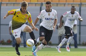 Durante a partida entre Corinthians x So Bernardo realizada esta tarde no estdio do Pacaembu, jogo vlido pela 17 rodada do Campeonato Paulista de 2013