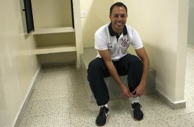 Nos vestiários antes da partida entre Corinthians x São Bernardo realizada esta tarde no estádio do Pacaembu, jogo válido pela 17ª rodada do Campeonato Paulista de 2013