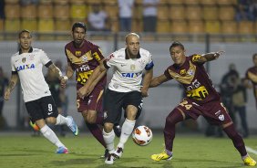 Durante a partida entre Corinthians/Brasil x San Jos/Bolivia, realizada esta noite no estdio do Pacaembu, jogo da volta da fase de classificao da Copa Libertadores de Amrica 2013