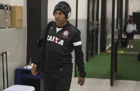 Nos vestiários antes da partida entre Corinthians/Brasil x San José/Bolivia, realizada esta noite no estádio do Pacaembu, jogo da volta da fase de classificação da Copa Libertadores de América 2013