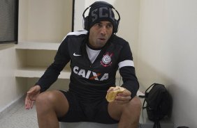 Nos vestirios antes da partida entre Corinthians/Brasil x San Jos/Bolivia, realizada esta noite no estdio do Pacaembu, jogo da volta da fase de classificao da Copa Libertadores de Amrica 2013