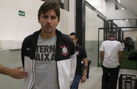 Nos vestiários antes da partida entre Corinthians/Brasil x San José/Bolivia, realizada esta noite no estádio do Pacaembu, jogo da volta da fase de classificação da Copa Libertadores de América 2013