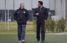 Durante o treino desta tarde no CT Joaquim Grava, no Parque Ecolgico do Tiete. O prximo jogo da equipe ser domingo, dia 21/04, contra o Atltico Sorocaba, no Pacaembu,, jogo vlido pelo Campeonato Paulista de 2013