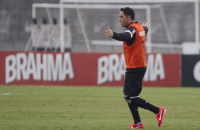 Durante o treino desta tarde no CT Joaquim Grava, no Parque Ecolgico do Tiete. O prximo jogo da equipe ser domingo, dia 21/04, contra o Atltico Sorocaba, no Pacaembu,, jogo vlido pelo Campeonato Paulista de 2013