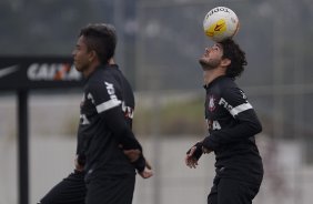 Durante o treino desta tarde no CT Joaquim Grava, no Parque Ecolgico do Tiete. O prximo jogo da equipe ser domingo, dia 21/04, contra o Atltico Sorocaba, no Pacaembu,, jogo vlido pelo Campeonato Paulista de 2013