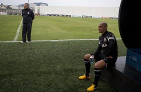 Durante o treino desta tarde no CT Joaquim Grava, no Parque Ecolgico do Tiete. O prximo jogo da equipe ser domingo, dia 21/04, contra o Atltico Sorocaba, no Pacaembu,, jogo vlido pelo Campeonato Paulista de 2013