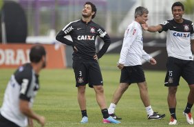 Durante o treino desta tarde no CT Joaquim Grava, no Parque Ecolgico do Tiete. O prximo jogo da equipe ser domingo, dia 21/04, contra o Atltico Sorocaba, no Pacaembu,, jogo vlido pelo Campeonato Paulista de 2013