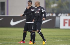 Durante o treino desta tarde no CT Joaquim Grava, no Parque Ecolgico do Tiete. O prximo jogo da equipe ser domingo, dia 21/04, contra o Atltico Sorocaba, no Pacaembu,, jogo vlido pelo Campeonato Paulista de 2013