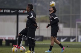 Durante o treino desta tarde no CT Joaquim Grava, no Parque Ecolgico do Tiete. O prximo jogo da equipe ser domingo, dia 21/04, contra o Atltico Sorocaba, no Pacaembu,, jogo vlido pelo Campeonato Paulista de 2013