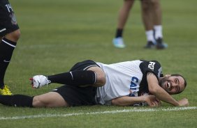 Durante o treino desta tarde no CT Joaquim Grava, no Parque Ecolgico do Tiete. O prximo jogo da equipe ser domingo, dia 21/04, contra o Atltico Sorocaba, no Pacaembu,, jogo vlido pelo Campeonato Paulista de 2013