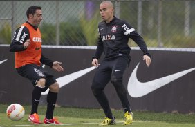 Durante o treino desta tarde no CT Joaquim Grava, no Parque Ecolgico do Tiete. O prximo jogo da equipe ser domingo, dia 21/04, contra o Atltico Sorocaba, no Pacaembu,, jogo vlido pelo Campeonato Paulista de 2013