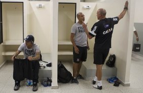Nos vestiários antes da partida entre Corinthians x Atlético Sorocaba realizada esta tarde no estádio do Pacaembu, jogo válido pela 18ª rodada do Campeonato Paulista de 2013