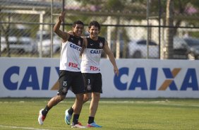 Durante o treino desta tarde no CT Joaquim Grava, no Parque Ecolgico do Tiete. O prximo jogo da equipe ser domingo, dia 29/04, contra a Ponte Preta, em Campinas, jogo vlido pelas semi-finais do Campeonato Paulista de 2013