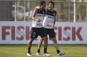 Durante o treino desta tarde no CT Joaquim Grava, no Parque Ecolgico do Tiete. O prximo jogo da equipe ser domingo, dia 29/04, contra a Ponte Preta, em Campinas, jogo vlido pelas semi-finais do Campeonato Paulista de 2013