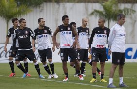 Durante o treino desta tarde no CT Joaquim Grava, no Parque Ecolgico do Tiete. O prximo jogo da equipe ser domingo, dia 29/04, contra a Ponte Preta, em Campinas, jogo vlido pelas semi-finais do Campeonato Paulista de 2013