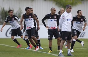 Durante o treino desta tarde no CT Joaquim Grava, no Parque Ecolgico do Tiete. O prximo jogo da equipe ser domingo, dia 29/04, contra a Ponte Preta, em Campinas, jogo vlido pelas semi-finais do Campeonato Paulista de 2013