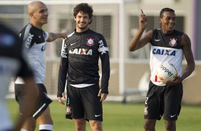 Durante o treino desta tarde no CT Joaquim Grava, no Parque Ecolgico do Tiete. O prximo jogo da equipe ser domingo, dia 29/04, contra a Ponte Preta, em Campinas, jogo vlido pelas semi-finais do Campeonato Paulista de 2013