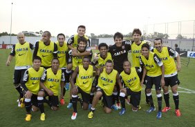 Durante o treino desta tarde no CT Joaquim Grava, no Parque Ecolgico do Tiete. O prximo jogo da equipe ser domingo, dia 29/04, contra a Ponte Preta, em Campinas, jogo vlido pelas semi-finais do Campeonato Paulista de 2013