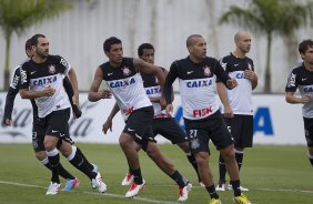 Durante o treino desta tarde no CT Joaquim Grava, no Parque Ecolgico do Tiete. O prximo jogo da equipe ser domingo, dia 29/04, contra a Ponte Preta, em Campinas, jogo vlido pelas semi-finais do Campeonato Paulista de 2013