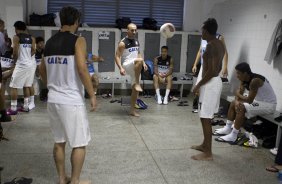 Nos vestirios antes da partida entre Ponte Preta x Corinthians realizada esta tarde no estdio Moiss Licarelli, em Campinas, jogo vlido pelas oitavas de final do Campeonato Paulista de 2013