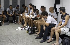 Nos vestiários antes da partida entre Ponte Preta x Corinthians realizada esta tarde no estádio Moisés Licarelli, em Campinas, jogo válido pelas oitavas de final do Campeonato Paulista de 2013