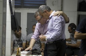 Nos vestiários antes da partida entre Ponte Preta x Corinthians realizada esta tarde no estádio Moisés Licarelli, em Campinas, jogo válido pelas oitavas de final do Campeonato Paulista de 2013