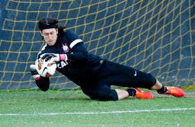 O goleiro Cassio durante Treino do Corinthians na Argentina realizado