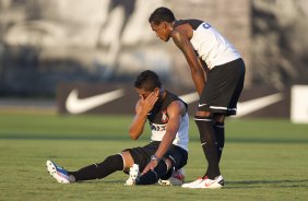 Durante o treino desta tarde no CT Joaquim Grava, no Parque Ecolgico do Tiete. O prximo jogo da equipe ser domingo, dia 05/05, contra o So Paulo, no Morumbi, jogo vlido pelas semi-finais do Campeonato Paulista de 2013