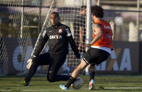 Durante o treino desta tarde no CT Joaquim Grava, no Parque Ecolgico do Tiete. O prximo jogo da equipe ser domingo, dia 05/05, contra o So Paulo, no Morumbi, jogo vlido pelas semi-finais do Campeonato Paulista de 2013