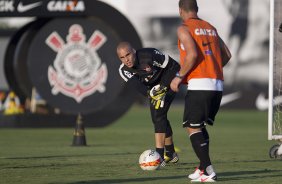 Durante o treino desta tarde no CT Joaquim Grava, no Parque Ecolgico do Tiete. O prximo jogo da equipe ser domingo, dia 05/05, contra o So Paulo, no Morumbi, jogo vlido pelas semi-finais do Campeonato Paulista de 2013