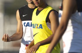 Durante o treino desta tarde no CT Joaquim Grava, no Parque Ecolgico do Tiete. O prximo jogo da equipe ser domingo, dia 05/05, contra o So Paulo, no Morumbi, jogo vlido pelas semi-finais do Campeonato Paulista de 2013